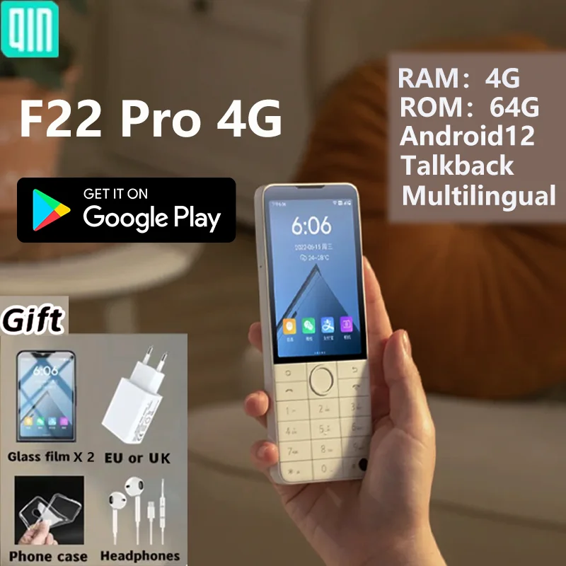 スマートフォン本体 Xiaomi Duoqin F22 Pro Android 12 新しい秦 F22 プロスマートタッチスクリーン電話 Wifi 5 グラム + 3.5