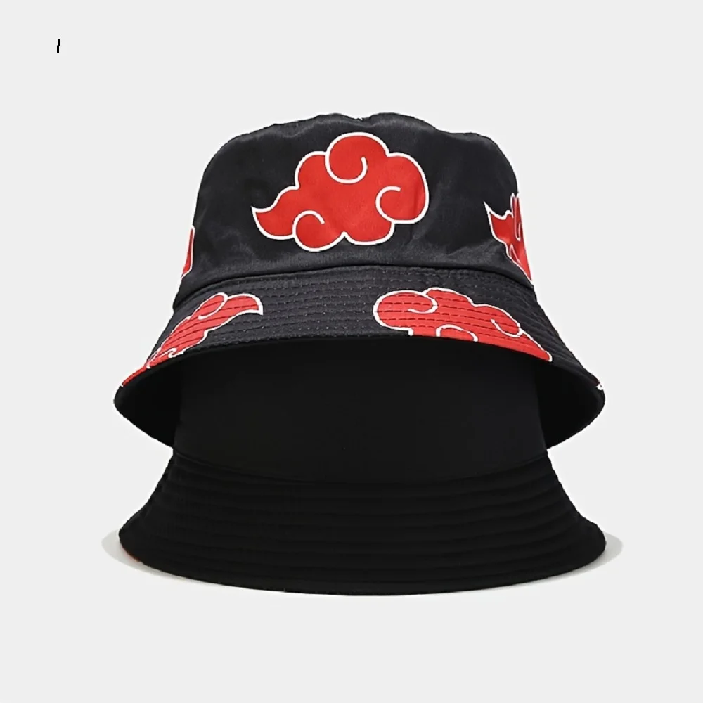Sun Hats Fisherman Hat Sunscreen Hats Bucket Hats Japanese Anime Cartoon Cloud Embroidery Bucket Hat Cotton Akatsuki Fisherman Hat Outdoors Sunscreen For Women Men Summer