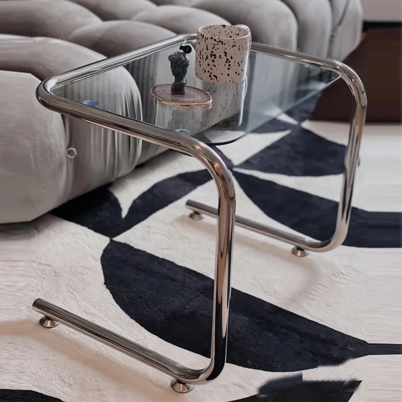 

Monden Metal Frame Coffee Table Living Room Narrow Unique Minimalist Glass Coffee Table Narrow Small Table Basse Home Furniture