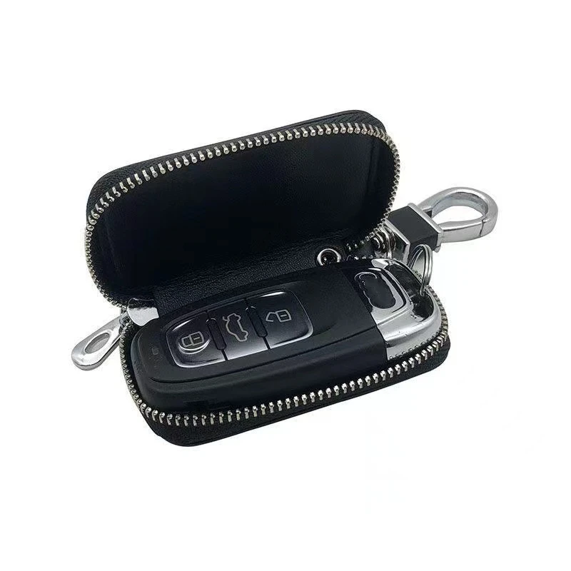 Elegant Leather Key Bag - Universal Car Keychain Wallet