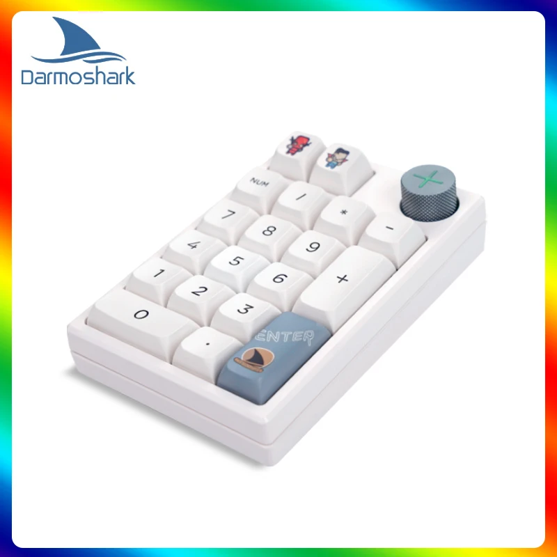 Darmoshark K3 프로 미니 RGB 숫자 기계식 게이밍 키보드, 블루투스 무선 3 가지 모드 풀 키, 핫 스왑 커스텀 드라이버 키패드