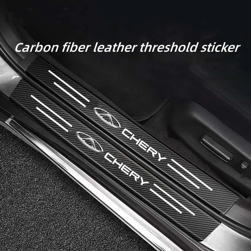 

Car threshold strip anti step protection sticker carbon fiber anti scratchstrip suitable for Chery TIG GO 3/3x/5x arrizo 3/5/7E3