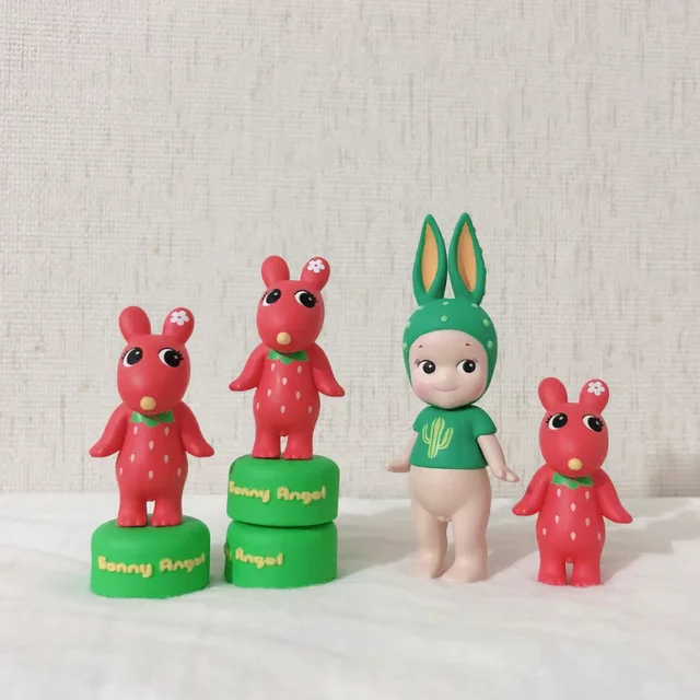 Sonny Angel Robby Hide 15th Anniversary Strawberry Unicorn Fruit Sapling Flower Bee Mushroom With Vegetable Anime Figure Model