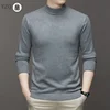 7 Colour Men's Half High Neck Long Sleeved Solid Color Sweater Soft, Warm and Comfortable Top with a Base 5