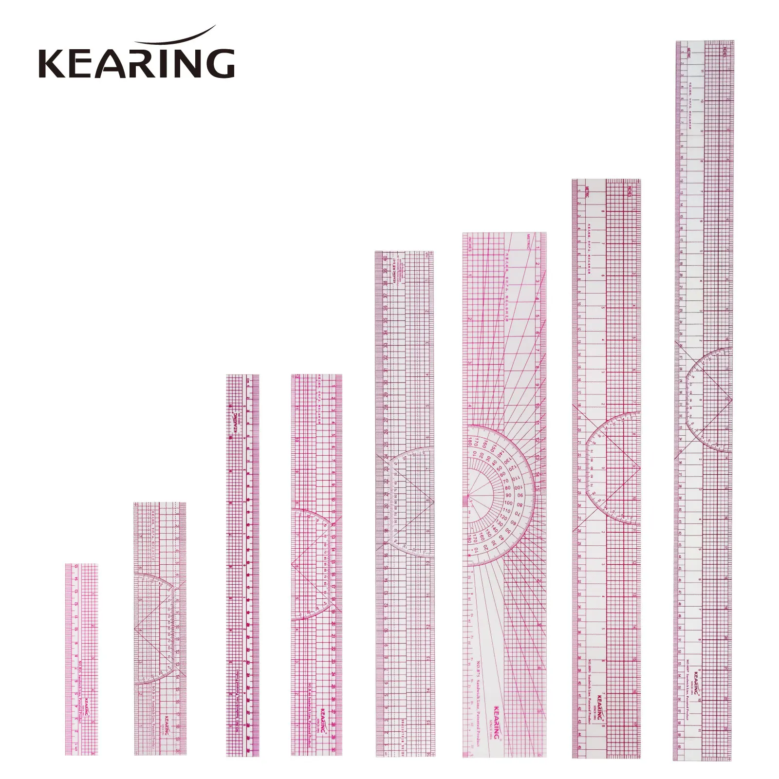 

Kearing Pattern Making Ruler Metric Imperial Straight Ruler Measure Cutting Rulers Double Side Sewing Tools Accessories