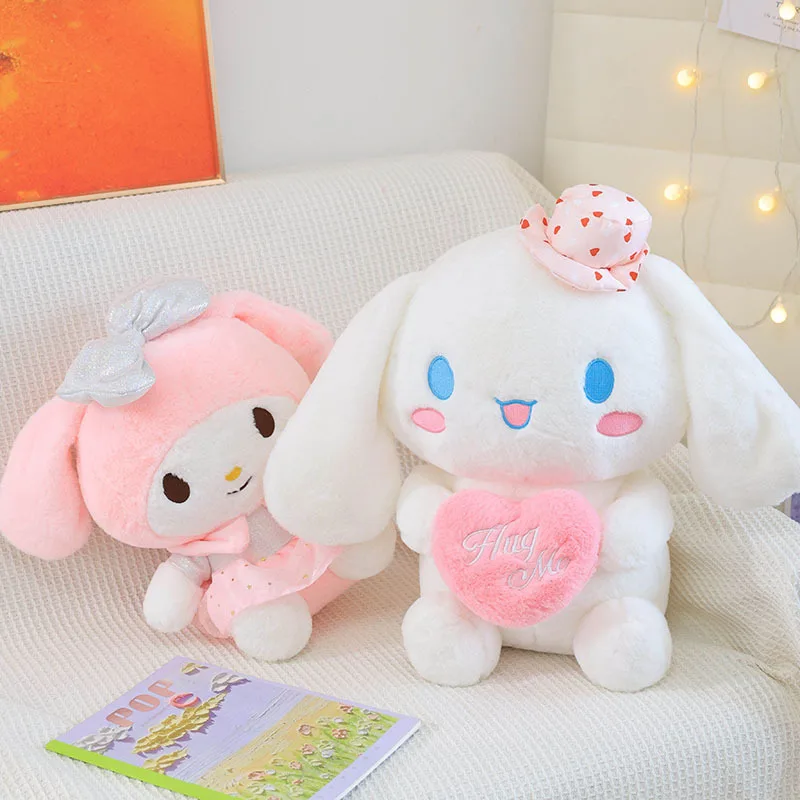 

Новинка, мультяшная плюшевая игрушка Sanrio в стиле аниме «Моя Мелодия», плюшевые куклы кавайные, мягкая подушка для комнаты 33/45/55 см, игрушки, подарки