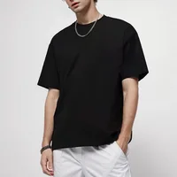 T-shirt pour homme 100% coton pur, marque haut de gamme, respirant, manches courtes, col rond, décontracté, tendance, été 2
