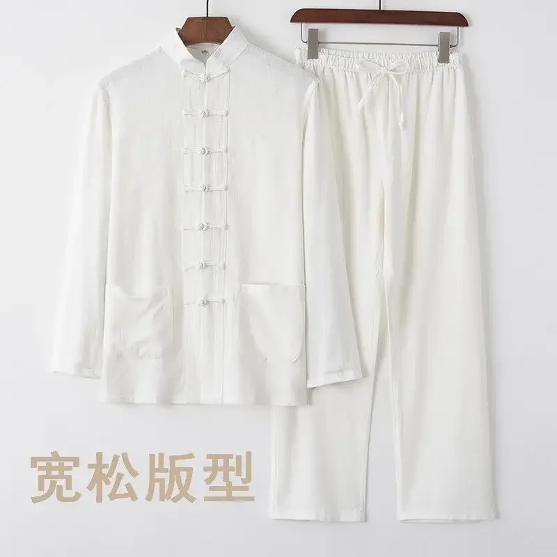 Cotton Blends Tai Chi Suit Kung Fu Wing Chun Uniform Martial Arts Wushu Clothes Jacket and Pants