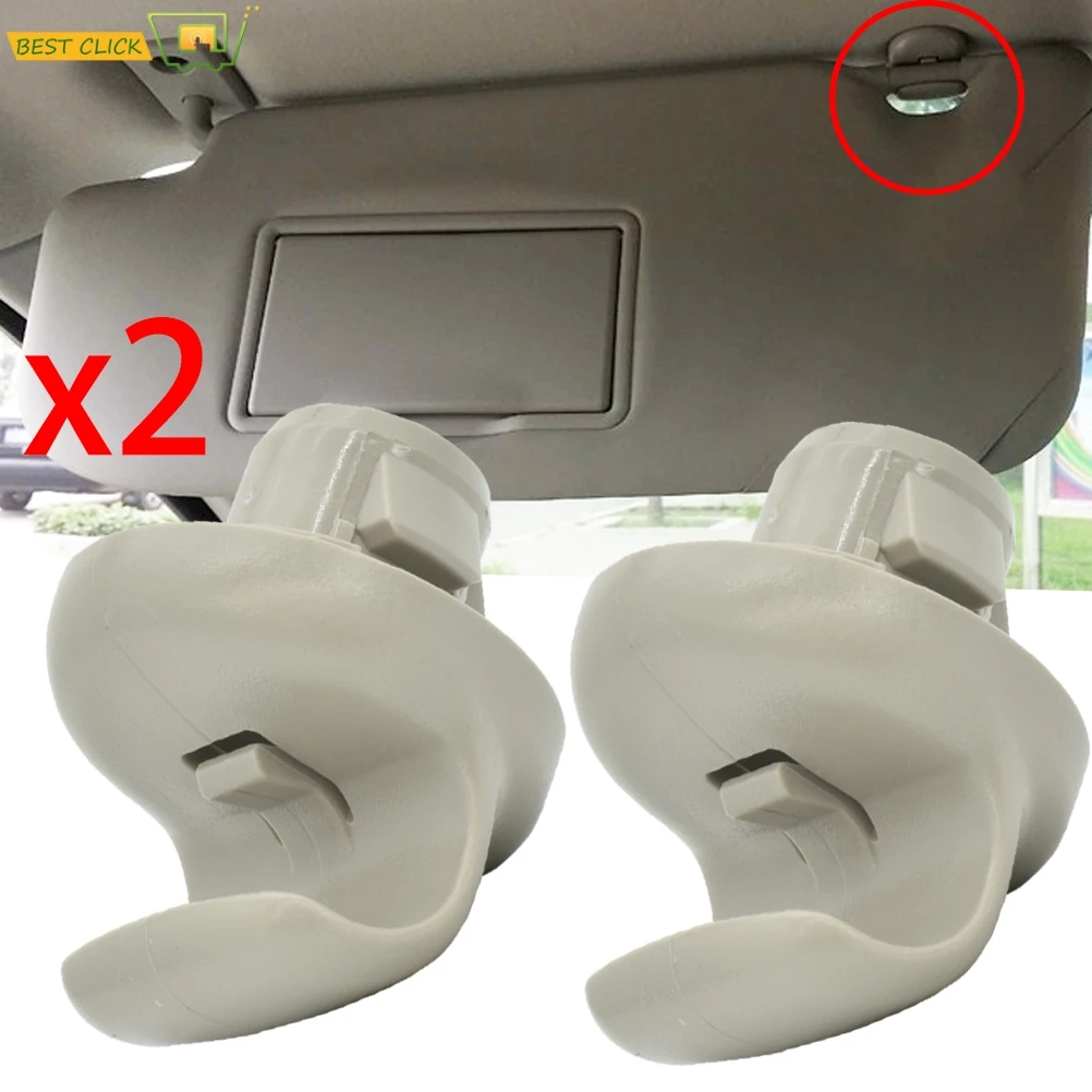 2X Car Sun Visor Clip SunVisor For Renault Samsung QM5 Koleos HY Nissan Sentra B17 B18 Pulsar C13 Xterra N50 Juke F15 Tiida C12