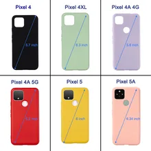  Silicone Case For Google Pixel 4 A XL Liquid Silicone Protective Cover Google Pixel 4 4A 4G 5A 5G 4XL 5 6 7 Pro Silky Soft Cover 