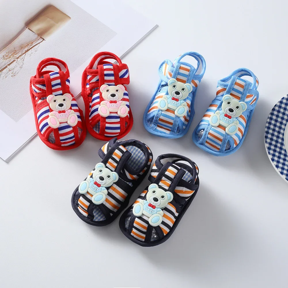 Newborn Kid Baby Girl Canvas Shoes Cartoon Sandals Summer Casual Hollow Soft Crib Baby Shoes First Prewalker Sandals Clogs kids sandals sandals and clogs baby sandals kids shoes clogs slippers