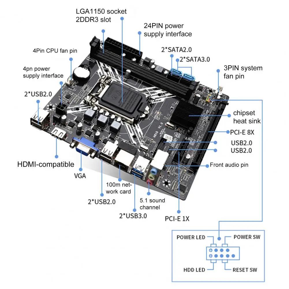  ä ޸ HD ÷, ִ 16GB M-ATX, DDR3 RAM , VGA H81G, LGA1150