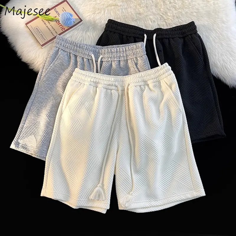 

Casual Shorts Men Trousers Simply Unisex Clothes M-3XL Homewear Sporty Jogger All-match Tens Tassel Drawstring Summer Minimalist