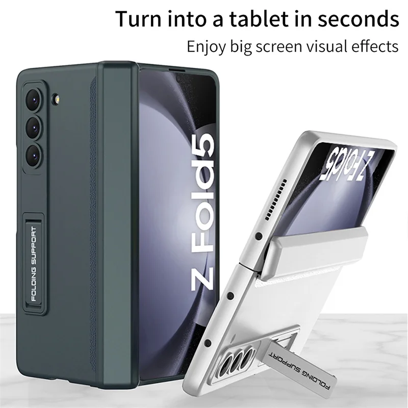 GKK Magnetic Hinge Case with Tempered Glass Bracket and Matte Plastic Cover
