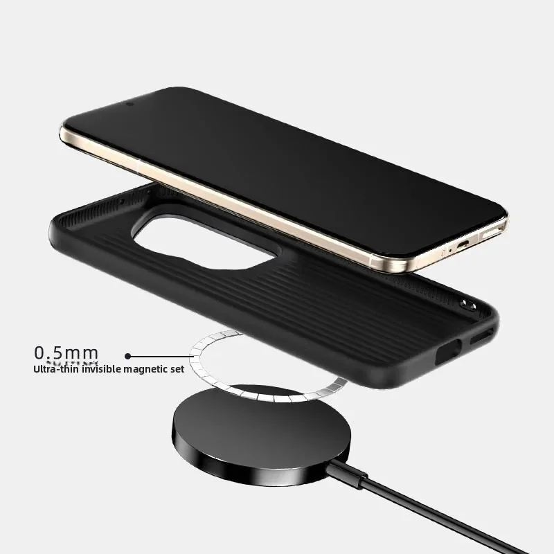 Fashionable Fiber Grain Acrylic Case with Built-in Magnet