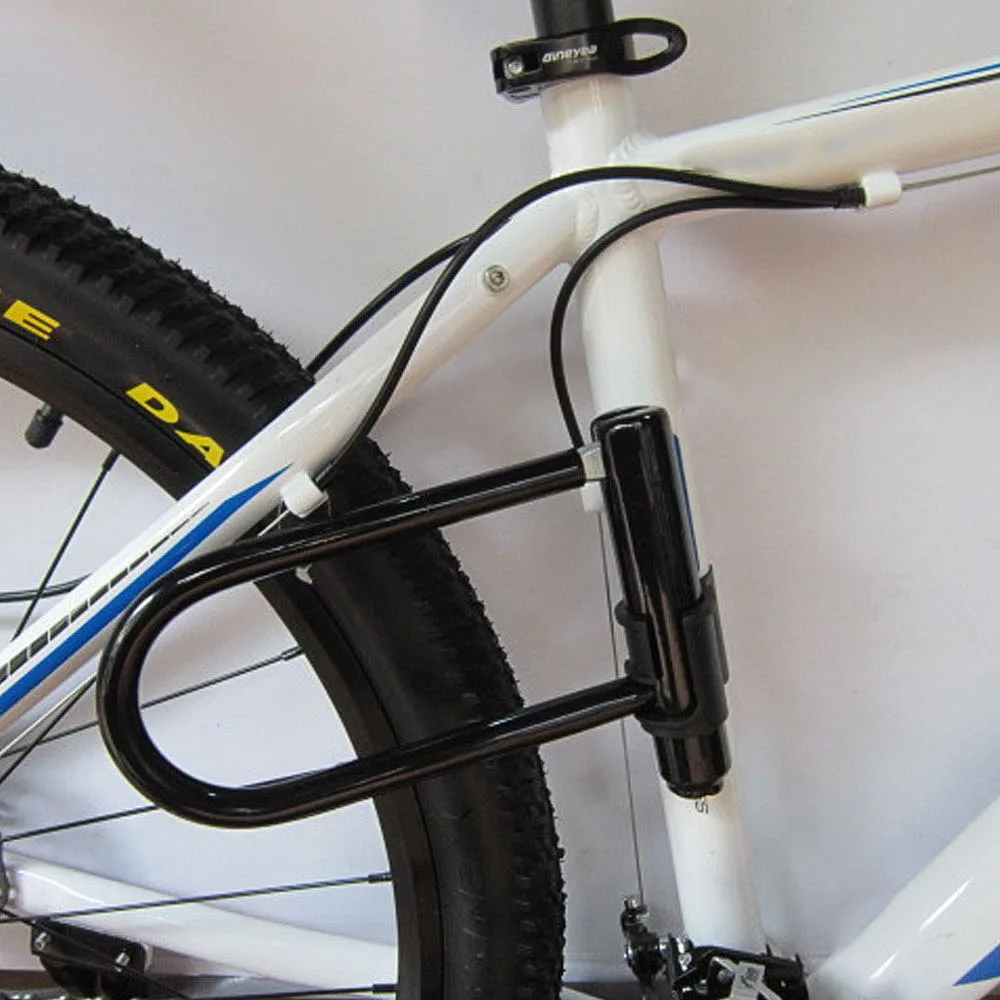Bicycle U Lock Portables MTB Road Bike Wheel Lock With Key Anti-theft Safety Motorcycle Scooter Cycling Bicycle Accessories_voghion.com