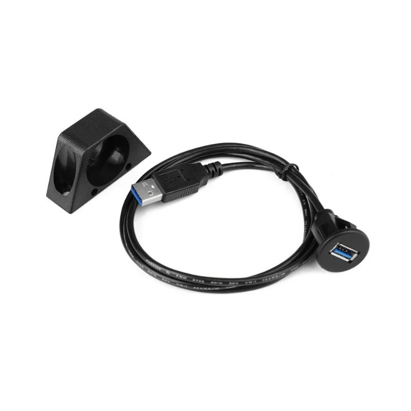 Cabo Impermeável do Painel com Tampa e Suporte Blindado para Carro Macho para Fêmea Painel de Montagem Nivelada Usb 3.0 Usb 2.0 - Imagem 3