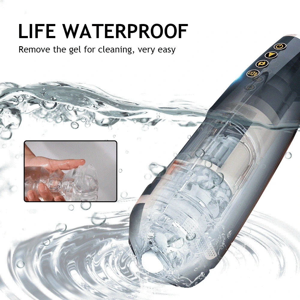 Fully automatic piston retractable male sex toy oral sex masturbator men's penis suction cup vibrator machine adult products