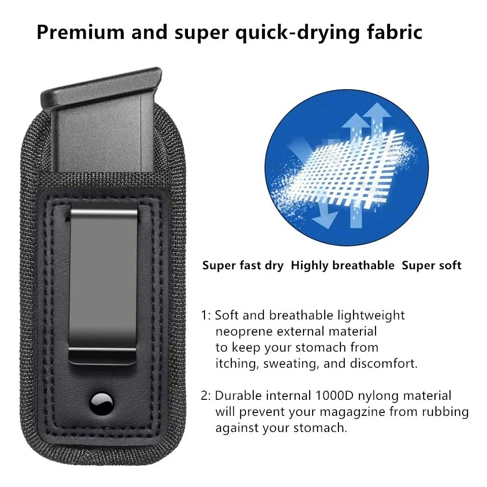 Tactical Magazine Pouch Holster Sports Concealed Pistol Carry Case Outdoor Mag Waist Belt Pouch with Clip For Glock 17 19 1911 magazine pouch molle pouch ammo pouch ammunition bag dump pouch hand gun holster