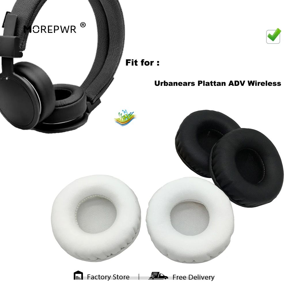 

Morepwr New Upgrade Replacement Ear Pads for Urbanears Plattan ADV Wireless Headset Parts Leather Cushion Velvet Earmuff Sleeve