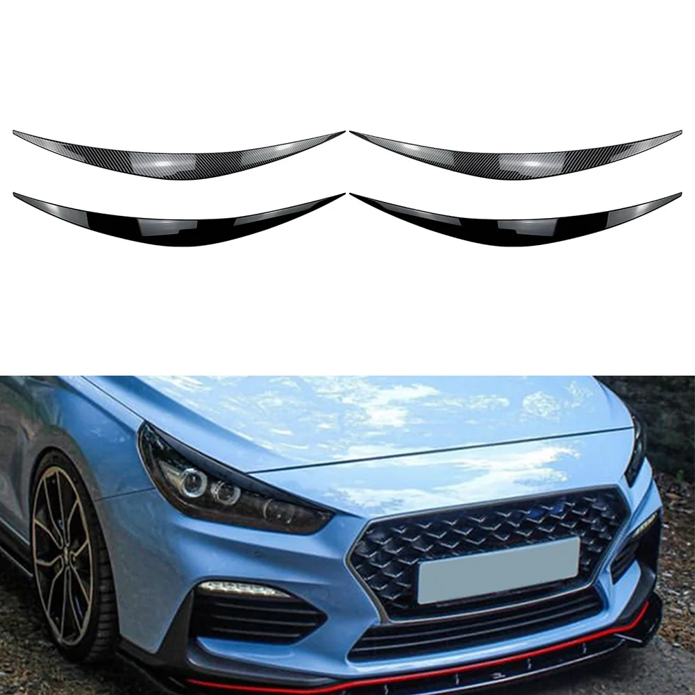 1 Pair Car Headlight Eyelid Eyebrow Decoration Trims For Hyundai i30