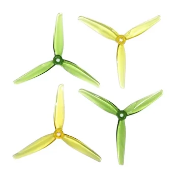 2Pairs HQProp Ethix P2 5.1X2.9X3 5.1inch 3-blade Propeller Yellow+Green CW CCW Props 12.3x6.3mm Hub for Drone RC Model Airplane 1