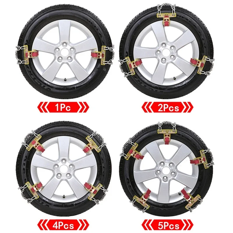 Universal Steel Truck Car Wheels Tyre Tire Snow Chains Belt Winter Anti-skid Vehicles SUV Wheel Chain Mud Road Safe Safety