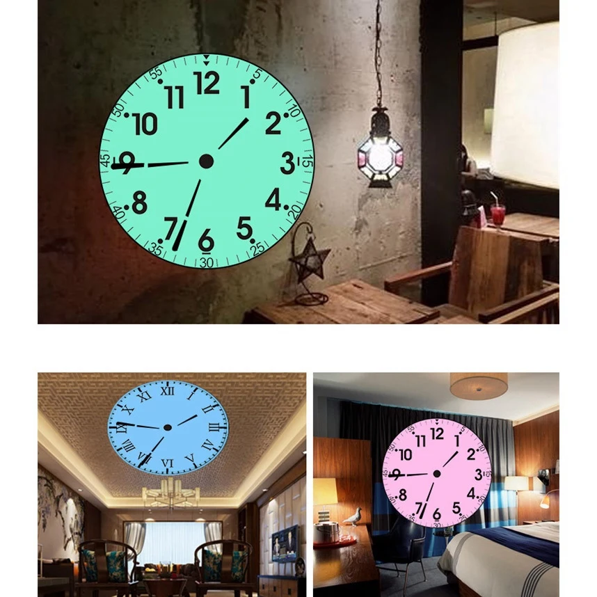 디지털 LED 프로젝션 책상 시계 자동 원격 제어 테이블 프로젝터 다이얼 벽시계 거실 매장, 흰색, 영국 플러그 XY