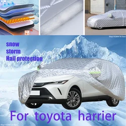 For toyota harrier Outdoor Cotton Thickened Awning For Car Anti Hail Protection Snow Covers Sunshade Waterproof Dustproof