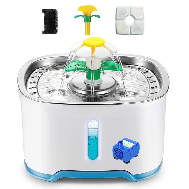 2.4L Pet Cat Drinking Water Fountain with LED Lights Motion Sensor Dogs Dispenser Automatic Feeder Container(USB Interface) 2.4L Pet Cat Drinking Water Fountain with LED Lights Motion Sensor Dogs Dispenser Automatic Feeder Container(USB Interface)