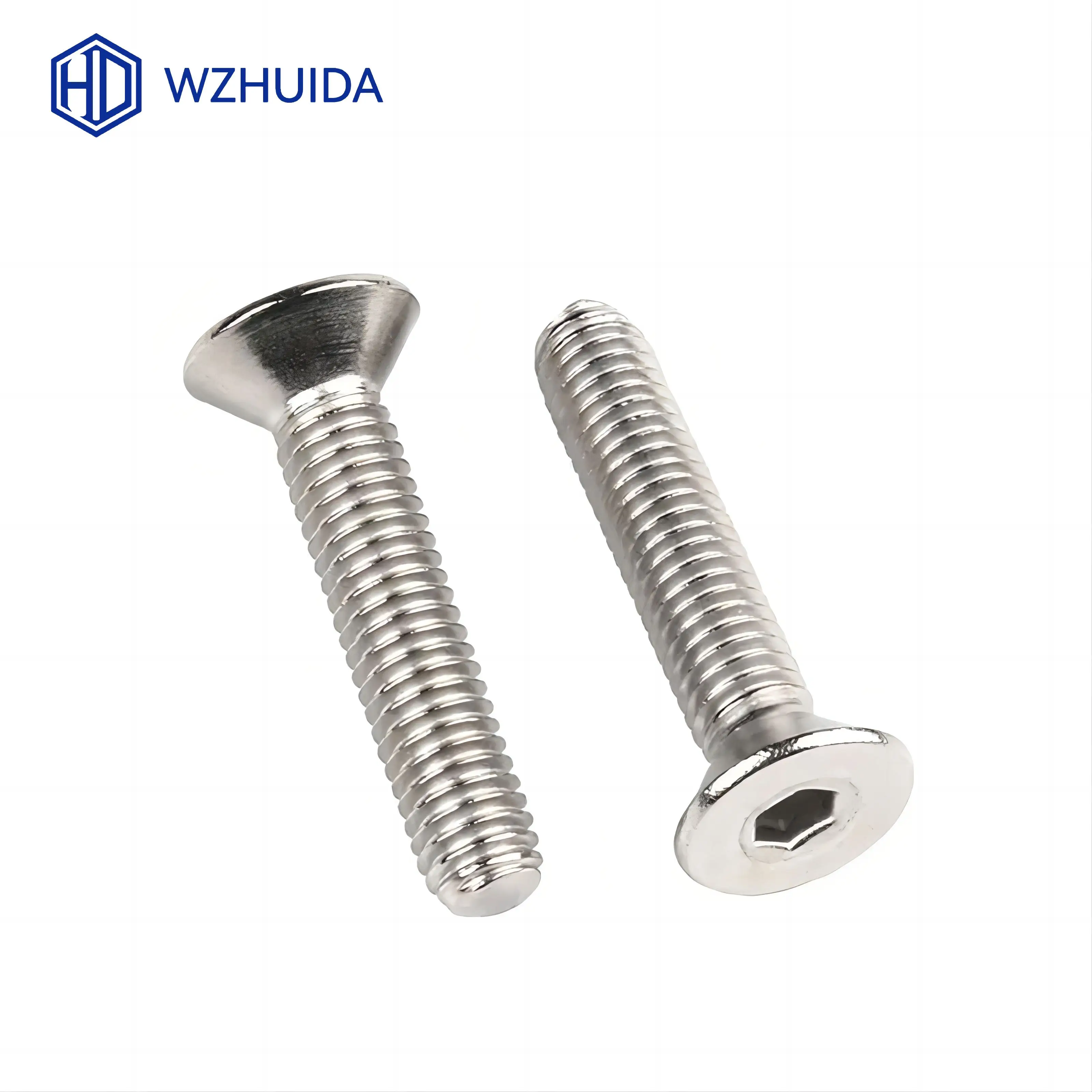 Hex Socket Screw WZHUIDA Hexagon M2 M3 M4 M5 M6 M8 M10 Allen Bolts DIN7991 304 Stainless Steel
