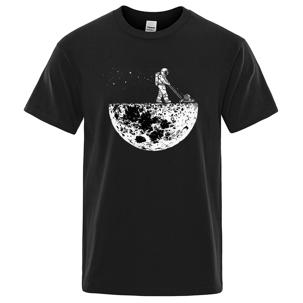 

Astronauts Cherish The Lunar Environment Funny Print t-Shirts Men Loose Oversize Clothing Cotton Summer Soft Tshirt Hip Hop Tees