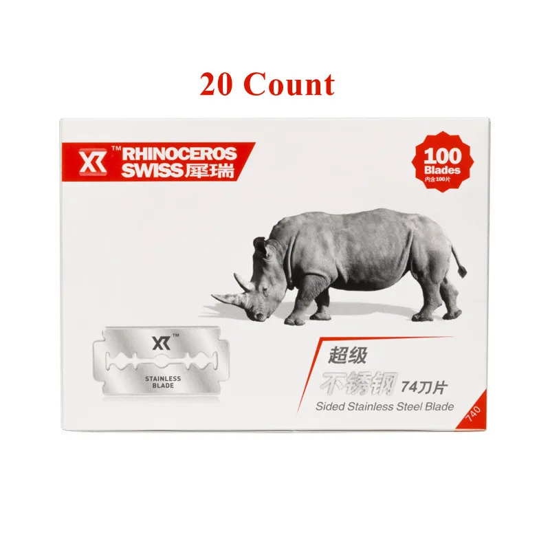 

20pc Double Edge Razor Blades -Men´s Safety Razor Blades for Shaving Stainless Steel Double Razor Shaving Blades for Men