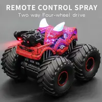 RC Car 2.4G Remote Control Dinosaur Cars Stunt Standing Spray Musical Light Effect High Speed Vehicle Children Toy Kids Gift Set 2