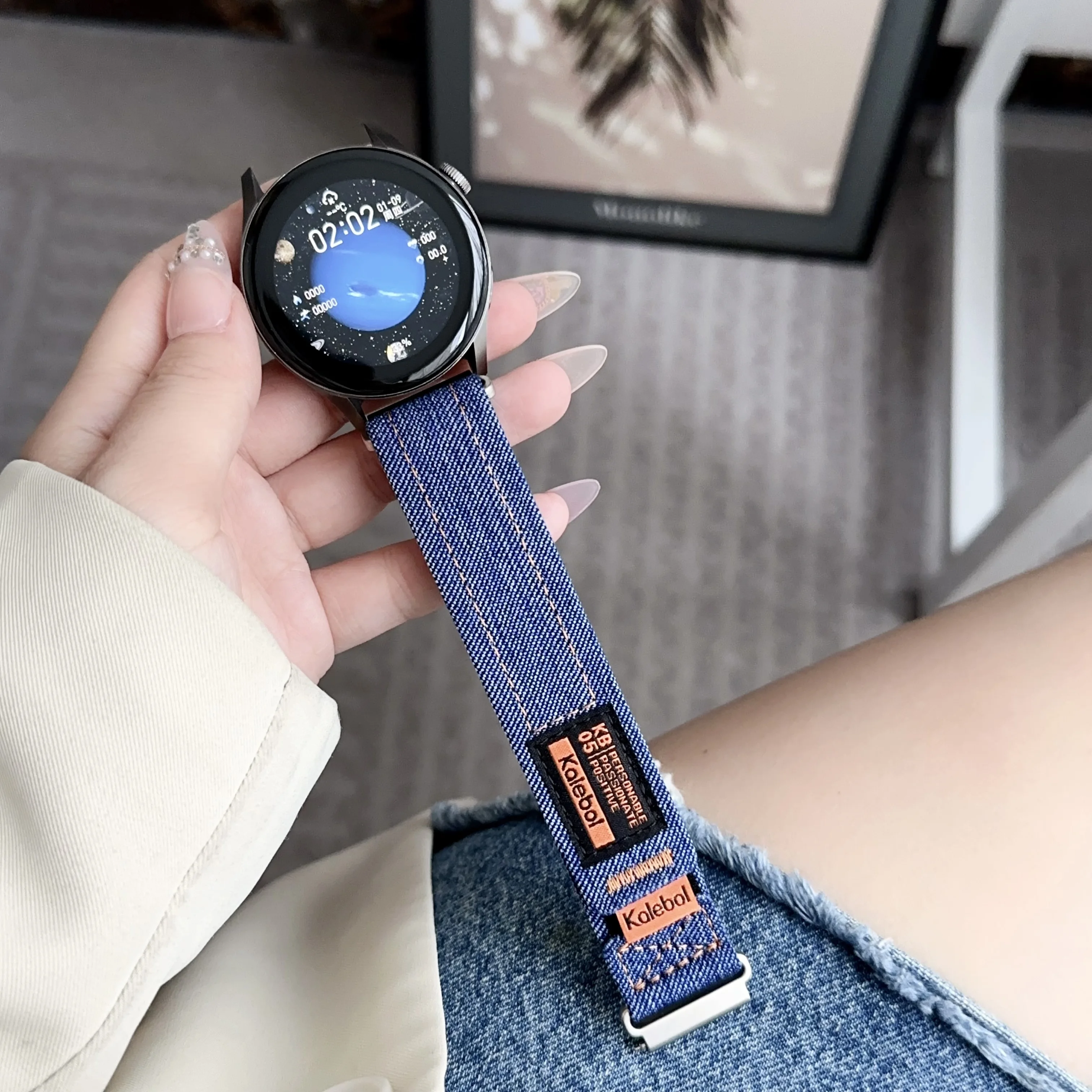 Denim Easy Fit Nylon Watch Strap - Versatile Sport Wristband