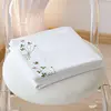 Pure White Bedding Sheet Floral Embroidery Flat Sheets 100% Cotton Bedding Luxury Bedspread Home Textiles Queen King Size 1