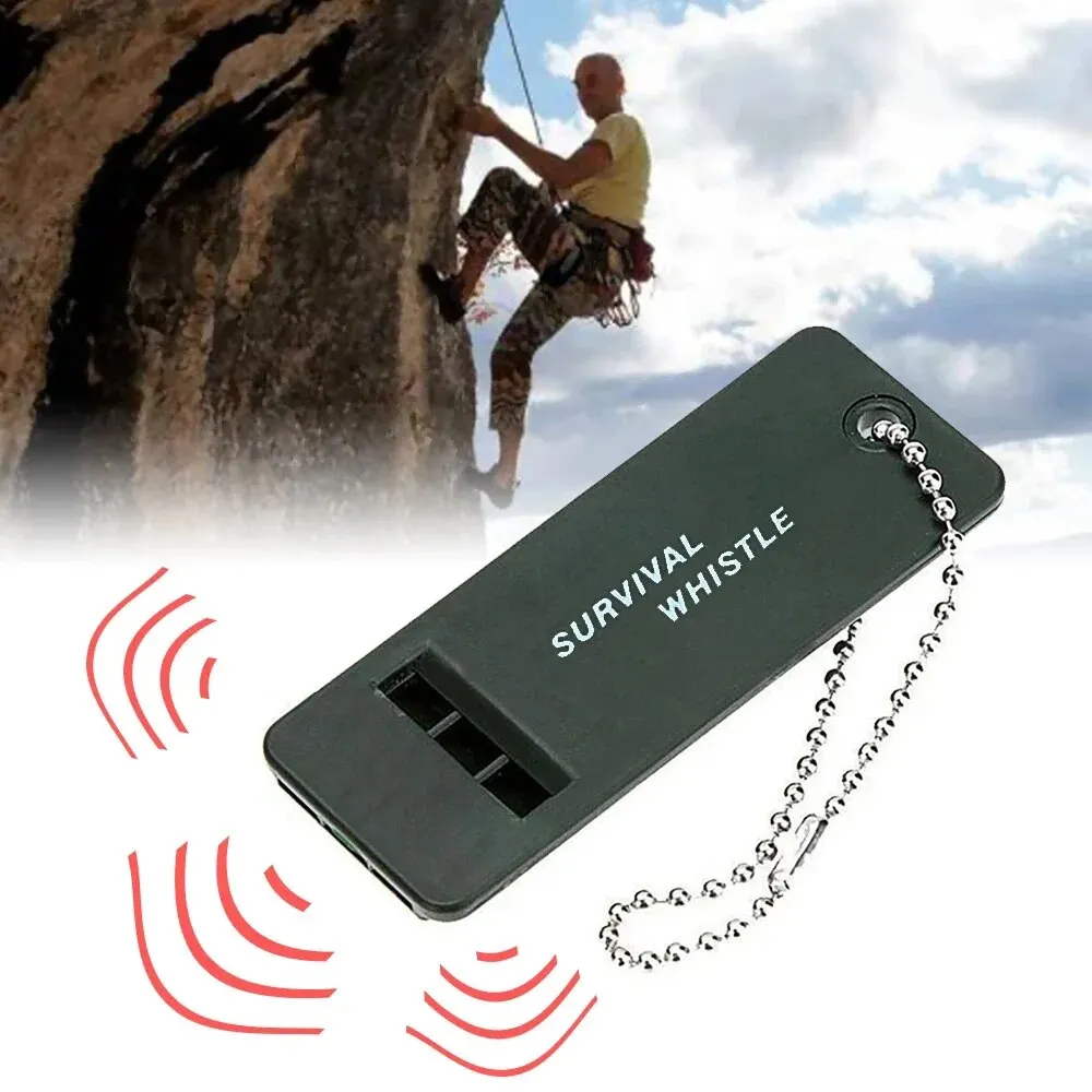3-Frequency Whistle High Decibel Survival Whistle Keychain Rugby Referee Camping Hiking Emergency Survival Outdoor Tools Survival Whistle
