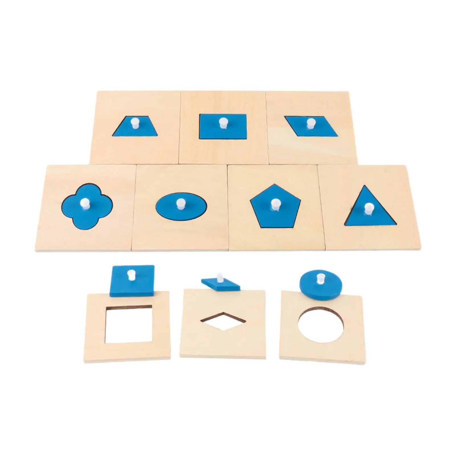

Wooden Geometry Puzzle Montessori Toy Exercising Teaching Tools Board Game Jigsaw Toy for Presents Party Household Birthday