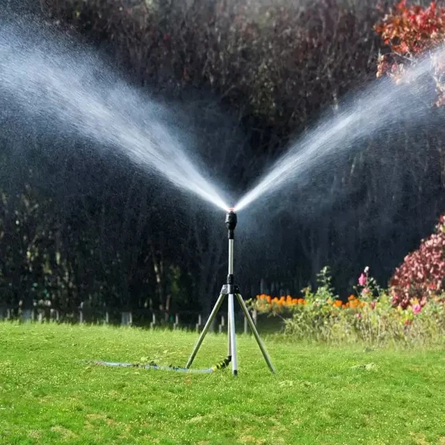 360 Forgó Automatikus Permetező Öntöző Sprinkler Fej Állvány Teleszkópos Támogató Kerti Gyep
