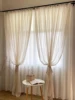 Japanese Home Wabi-Sabi Wind Small Press Crepe Linen Cotton Curtain Gauze Curtain Custom Light Micro Transparent People 2