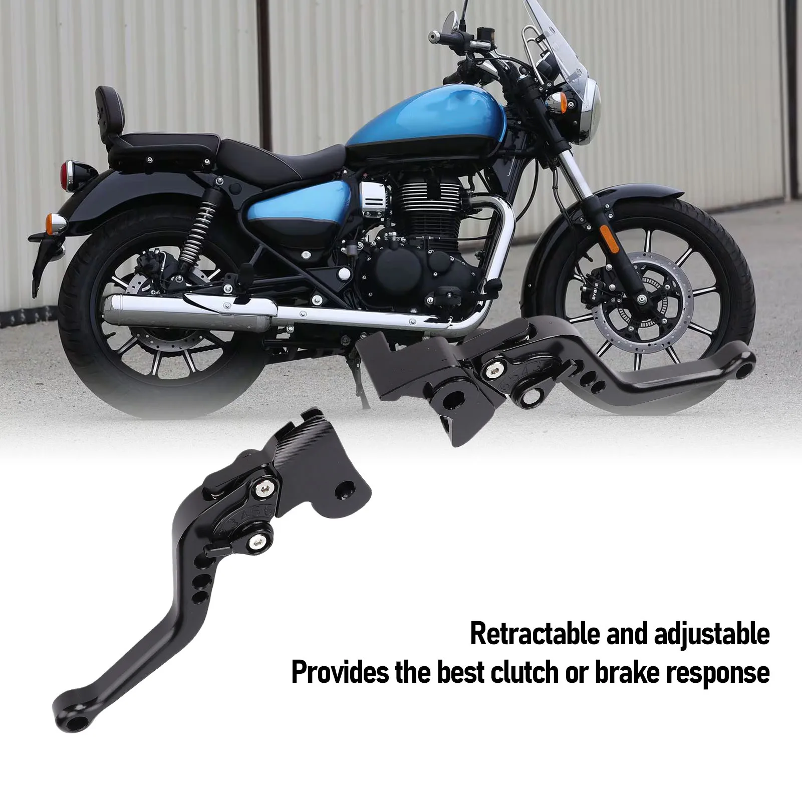 Handlebar Brake  Lever Sporty Look Motorcycle Brake  Lever Anti Crack Aluminum Alloy Enduring for Super Meteor 650