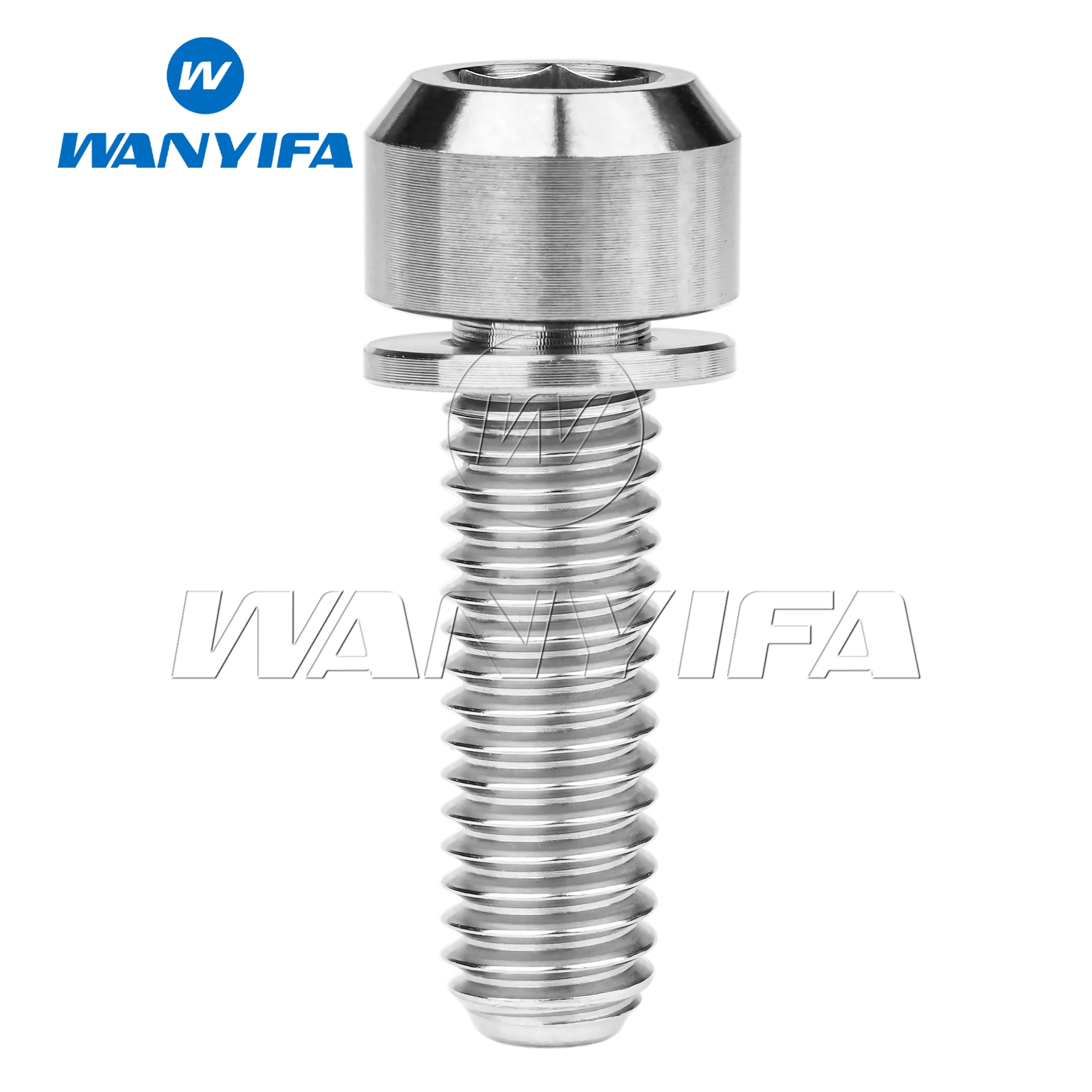 Viti In Titanio Yaruijia Per Manubrio Bici – M5/M6x16/18/20, Testa Conica, Set Da 6 Con Rondelle