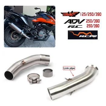 Motorcycle Exhaust Contact Middle Pipe Slip On For KTM RC390 RC250 DUKE 125 250 390 ADV250 ADV390 Exhaust Exhaust Muffler Escape