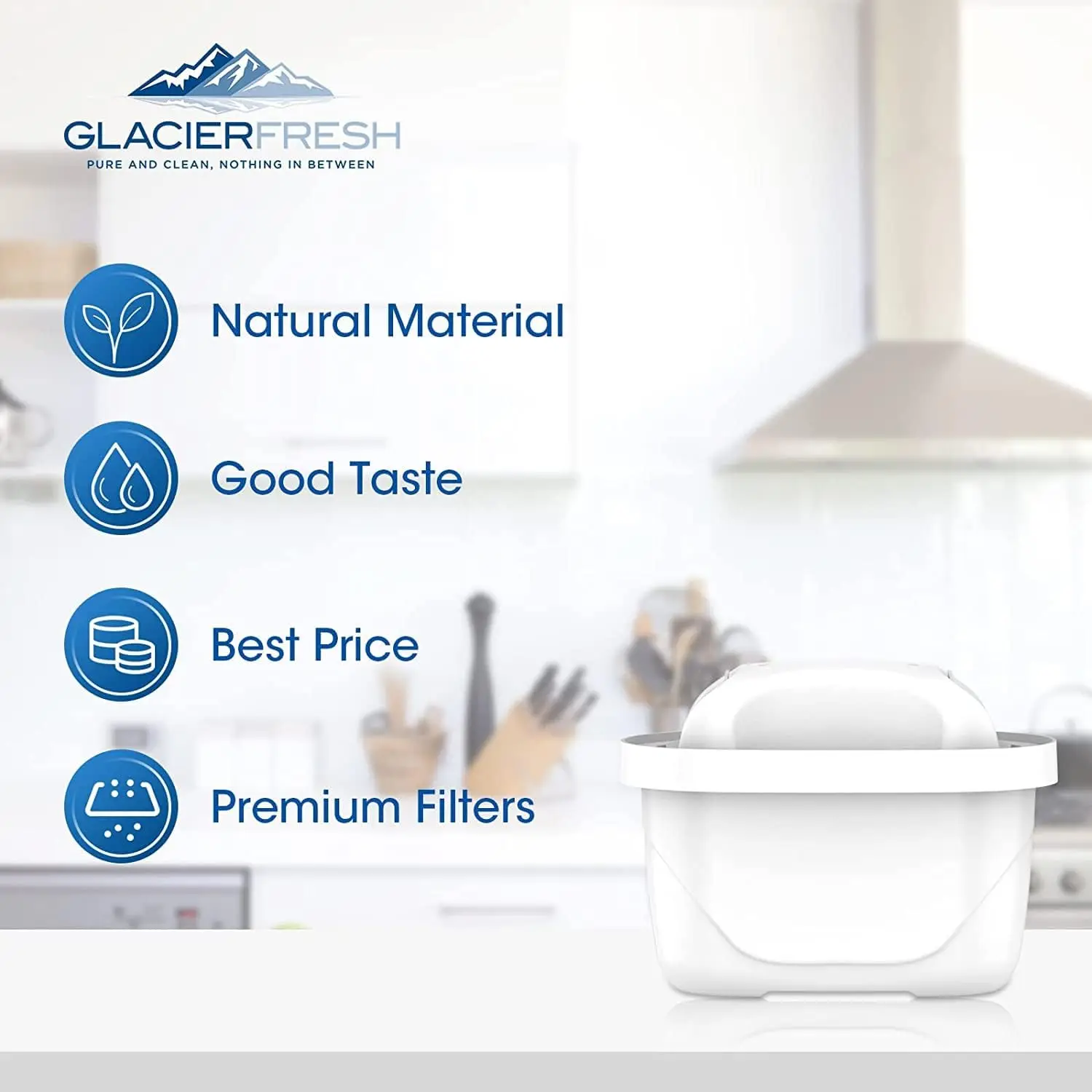 Cartouche filtrante compatible Brita Maxtra+ Pro ouverte montrant les couches de filtration