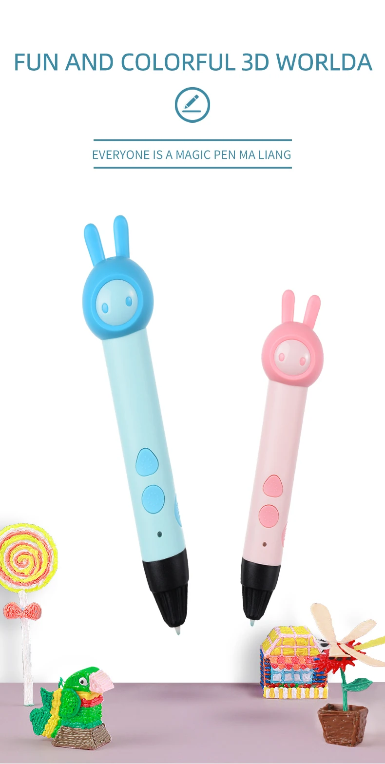 2022 3D-Stift für Kinder, PLA-Filament, 1,75 mm Set, 3D-Druckstifte-Set, sicher, niedrige Temperatur, Verbrühschutz, USB-Aufladung, Geburtstagsgeschenk – Detail 5