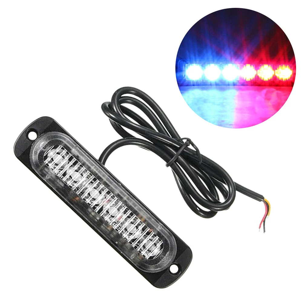 6 Led Car Truck Dash Strobe Flash Light 18W Strobe Warning Light Griglia Stroboscopica Emergenza Lampeggiante Bar Truck Car Lamp