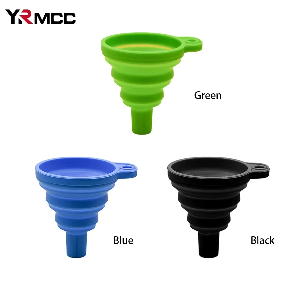Foldable Silicone Engine Oil Funnel - Portable Car & Motorcycle Accessory