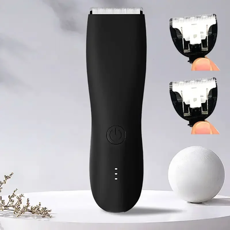 Elettrico Body Groomer Pube Hair Trimmer Per Uomo Balls Shaver Clipper Maschio Sensibile Parti Intime Rasoio Sex Place Face Cut