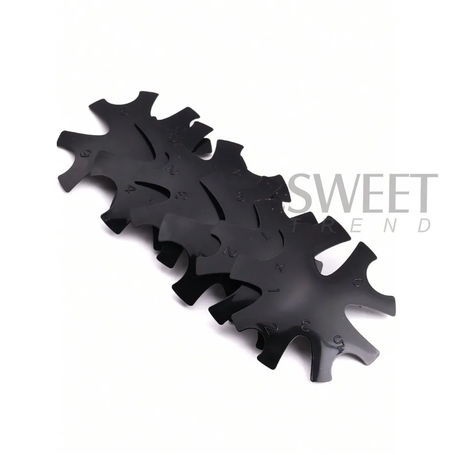 5pcs Plastic Manicure Edge Trimmer Templates French Wave Line Cutter New DIY Decorations Plate Module Manicure Gel Cutter Tools