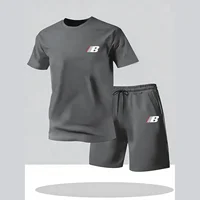 Ensemble de sport pour homme, style sportif, respirant, t-shirt à manches courtes + short, léger et confortable, ensemble décontracté 2 pièces 1